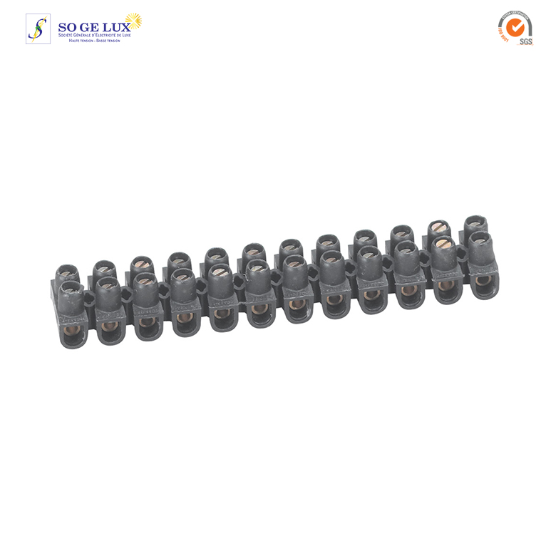 Barrette de connexion Nylbloc avec capacité assignée 10mm² - noir