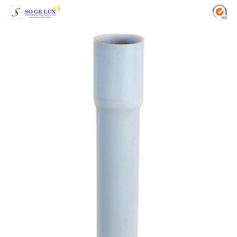 CONDUIT ISOLANT RIGIDE LISSE - IRL - 3321 - TULIPÉ - NF - LONGUEUR 3M - DIAMÈTRE 25MM - GRIS RAL7035