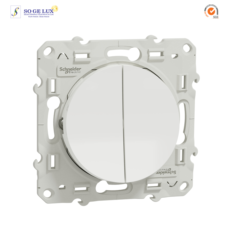 Double Va et vient 10A  BLANC GRIFFES-S525214