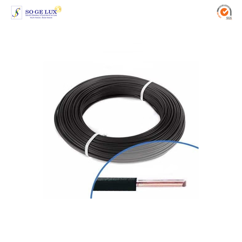 Fil électrique rigide Nexans H07VU 1x1,5 NOIR 100m
