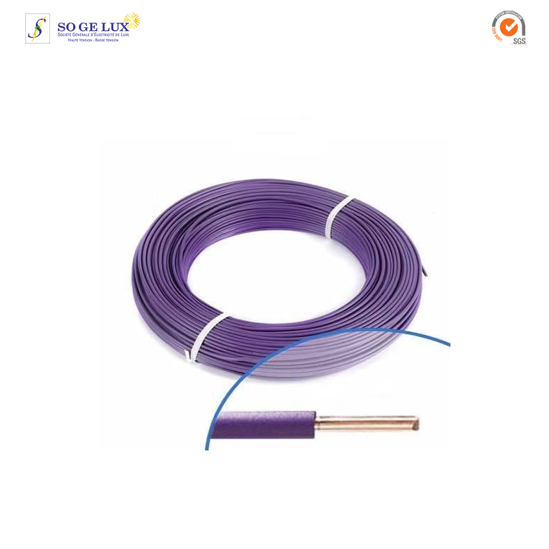 Fil électrique rigide Nexans H07VU 1.5² violet -100m