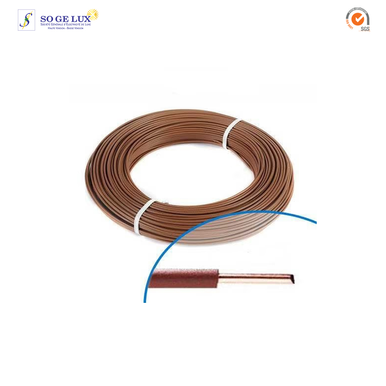 Fil électrique rigide Nexans H07VU 1x1,5 MARRON 100m