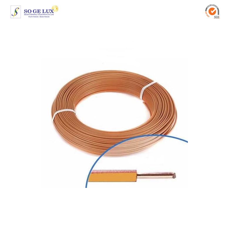 Fil électrique rigide Nexans H07VU 1x1,5 ORANGE 100m