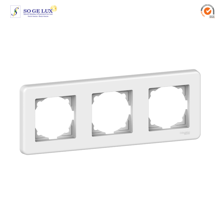 Plaque 3 postes  Blanc-LNA5800321