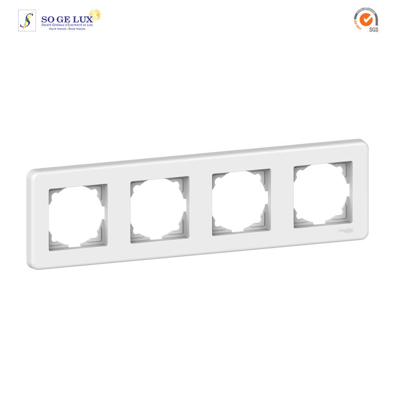 Plaque 4 postes Blanc-LNA5800421