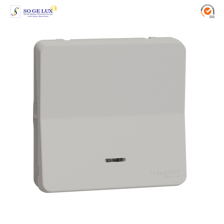 BOUTON POUSSOIR MUREVA À LED, COMPOSABLE, BLANC-SCHMUR39127