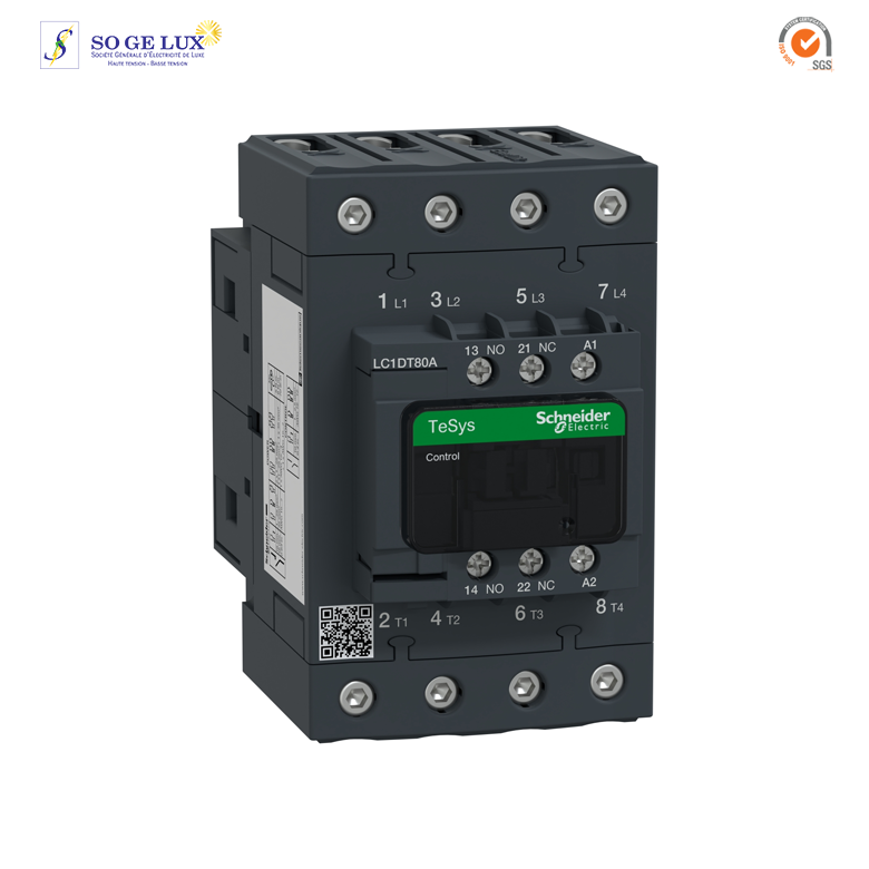 CONTACTEUR  TESYS TETRAPOLAIRE DT80 4P 80A 230V - SCHLC1DT80AP7
