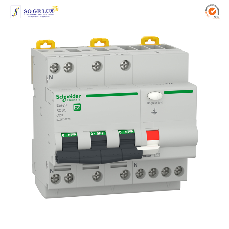 DISJONCT. DIFF. EASY9-3P+N-C20A-4500A-AC-30mA -SCHEZ9D32720