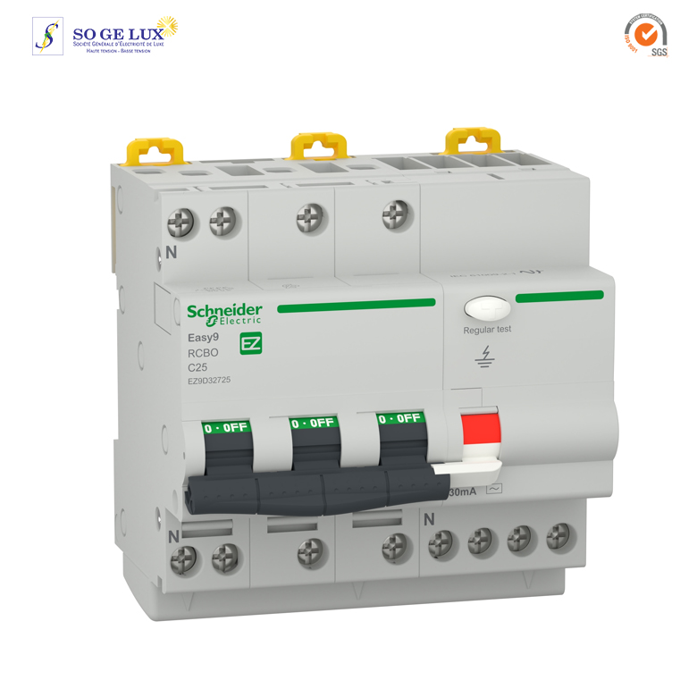 DISJONCT. DIFF. EASY9 3P+N-C25A-4500A-AC-30mA-SCHEZ9D32725