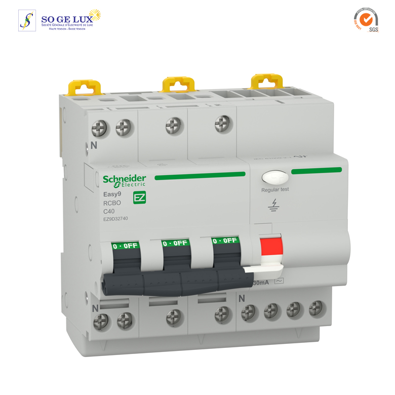 DISJONCT. DIFF. EASY9-3P+N-C40A-4500A-AC-30mA -SCHEZ9D32740