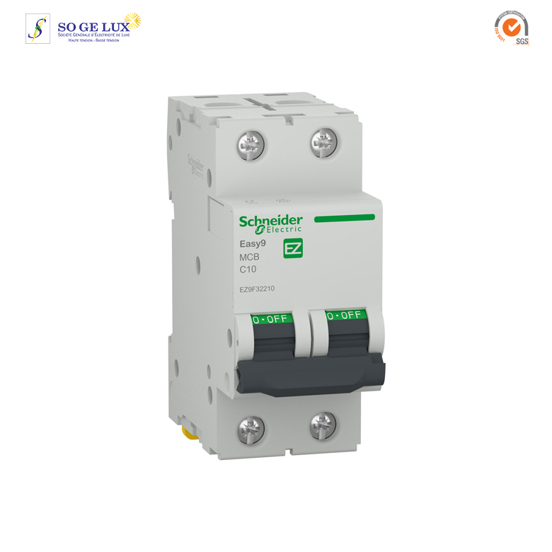 DISJONCTEUR 2P, 10 A, C curve, 4500 A - EZ9F32210
