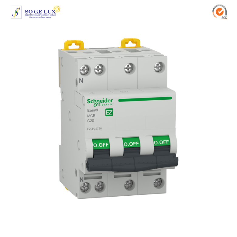 DISJONCTEUR 3P+N, 20 A, C curve, 4500 A - EZ9P32720