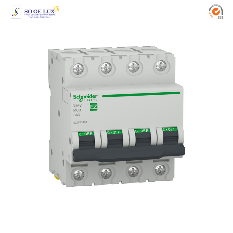 DISJONCTEUR - EASY9 - 4P C63A - 4500A - SCHEZ9F32463
