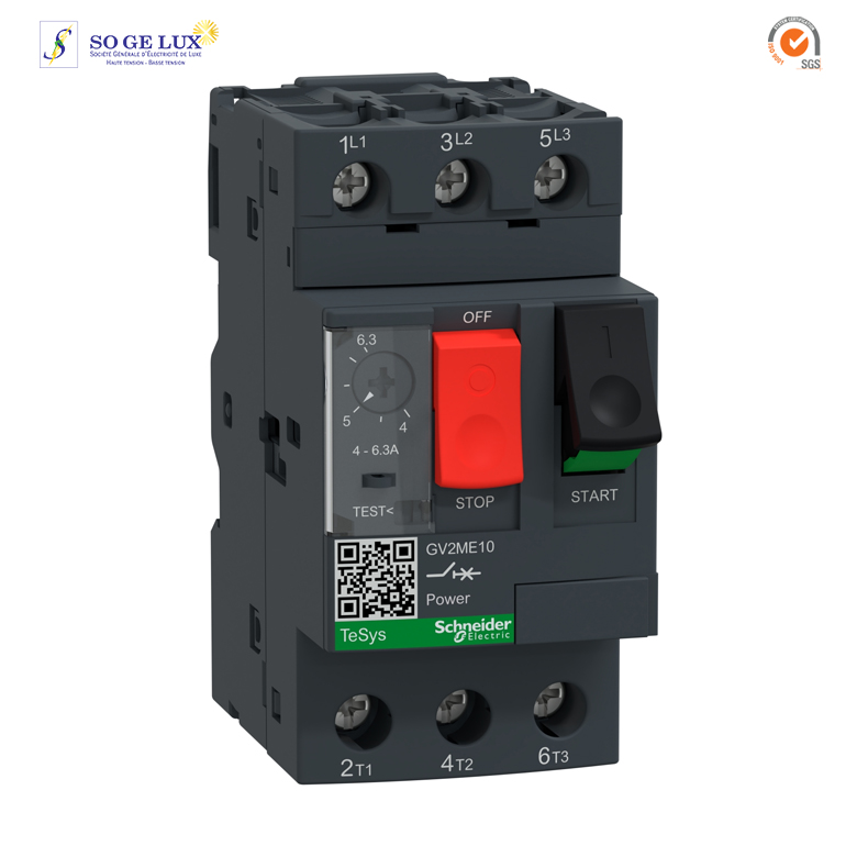 DISJONCTEUR MOTEUR MTH DE 4a -6,3A-SCHGV2ME10