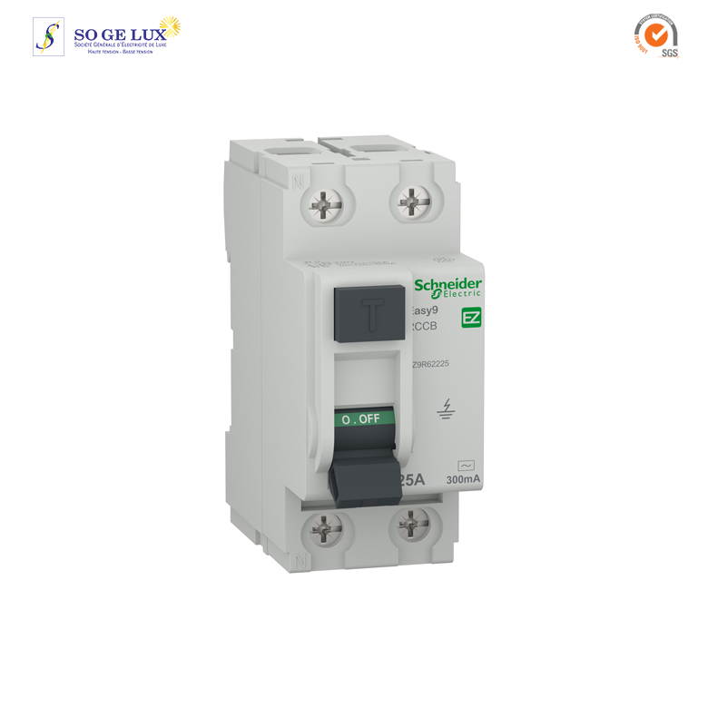 INTER DIFFERENTIEL 2P, 25 A, 300 mA, AC - EZ9R62225