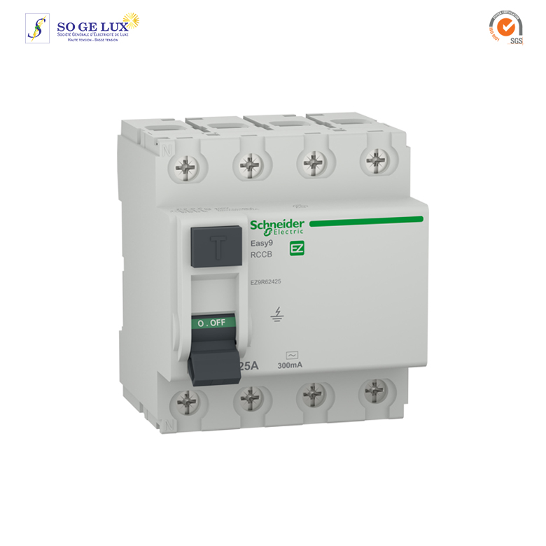 INTER DIFFERENTIEL 4P, 25 A, 300 mA, AC - EZ9R62425