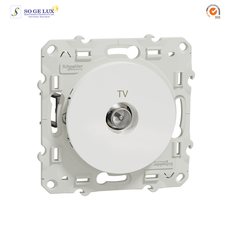 PRISE TV simple BLANC GRIFFES-S525445