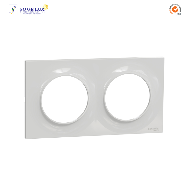 Plaque 2 POSTES Odace STYL Gris -S520704A1