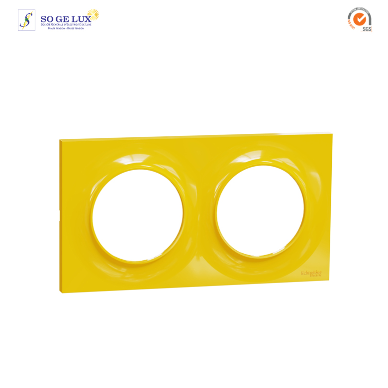 Plaque 2 POSTES Odace STYL Orange-S520704G