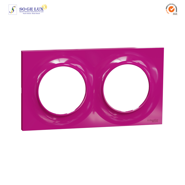 Plaque 2 POSTES Odace STYL Violine-S520704D