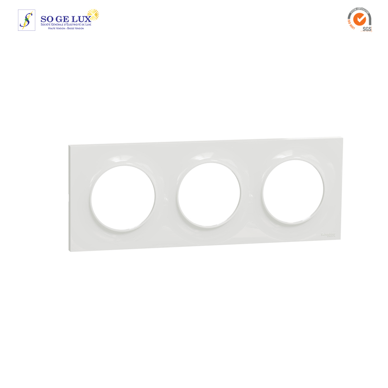Plaque 3 POSTES Odace STYL Blanc -S520706