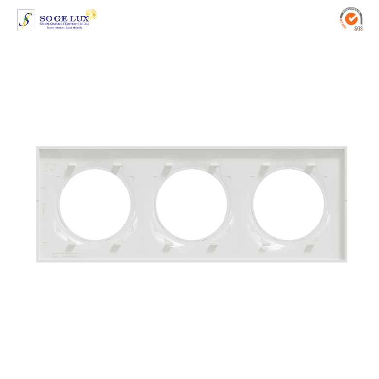 Plaque 3 POSTES Odace STYL Blanc -S520706 – Image 2