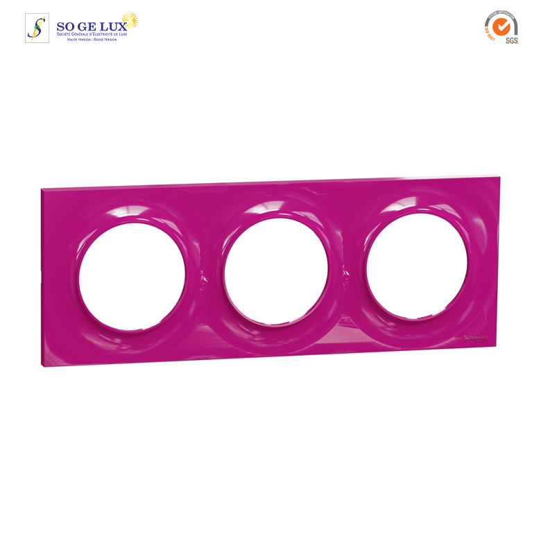 Plaque 3 POSTES Odace STYL Violine-S520706D