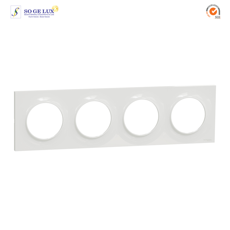 Plaque 4 POSTES Odace STYL Blanc -S520708