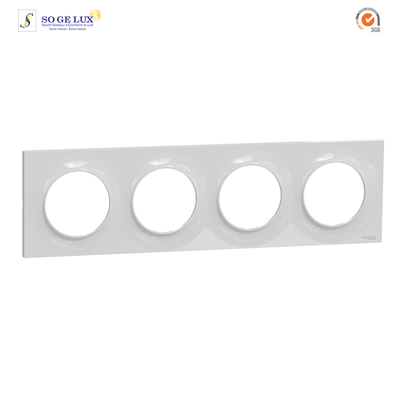 Plaque 4 POSTES Odace STYL Gris -S520708A1