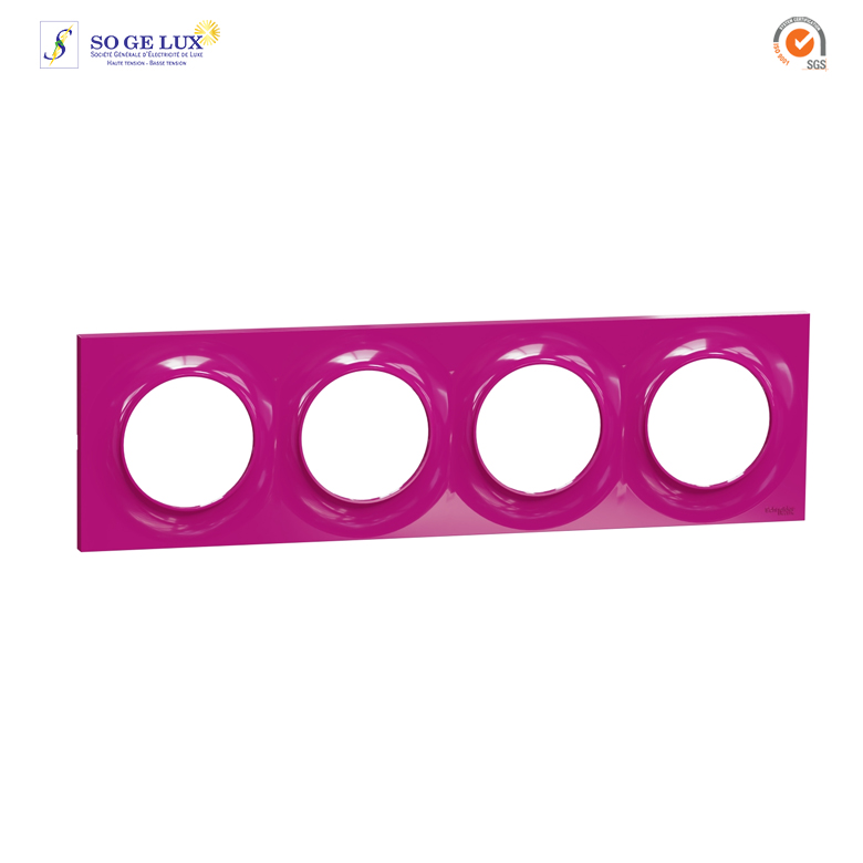 Plaque 4 POSTES Odace STYL Violine-S520708D