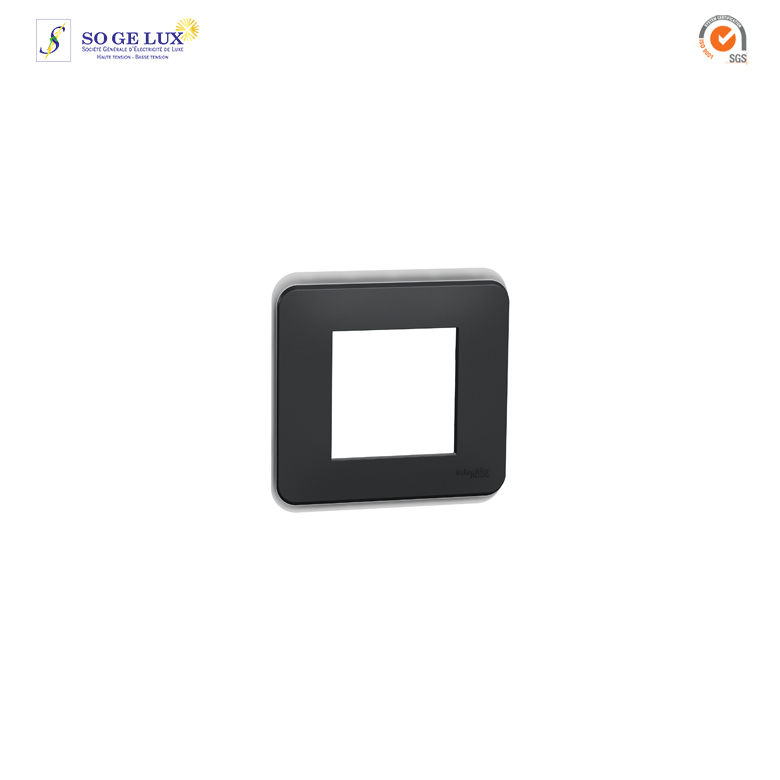 Plaque de finition - Anthracite - 1 poste - NU400254