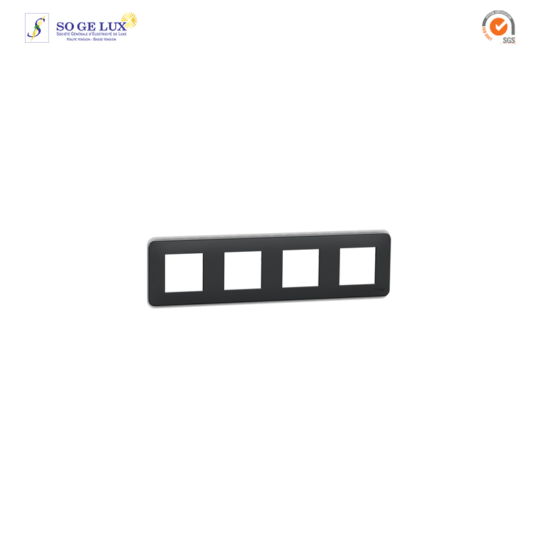 Plaque de finition - Anthracite - 4 postes - NU400854