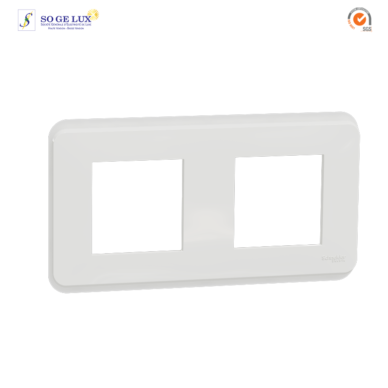 Plaque de finition - Blanc - 2 postes - NU400418