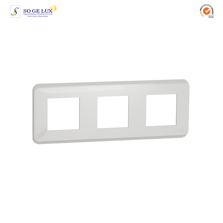 Plaque de finition - Blanc - 3 postes - NU400618