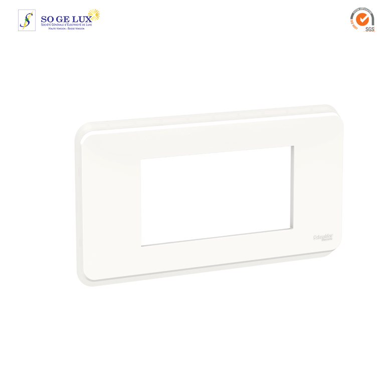 Plaque de finition - Blanc - 4 modules - NU411418