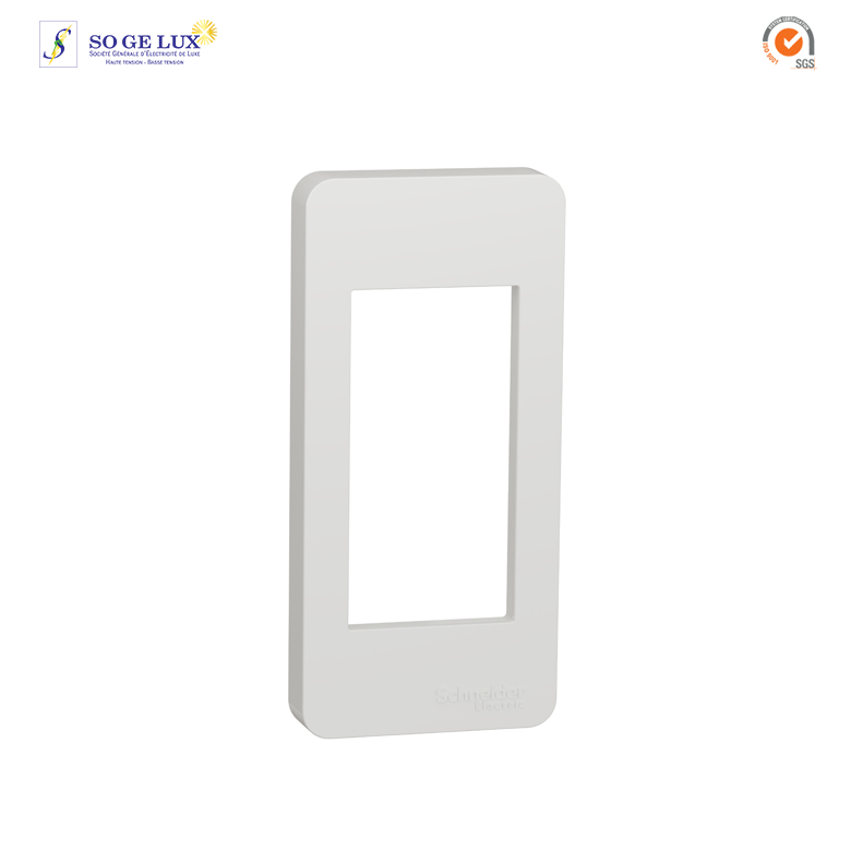 Plaque de finition étroite - Blanc - 1 module-NU200118