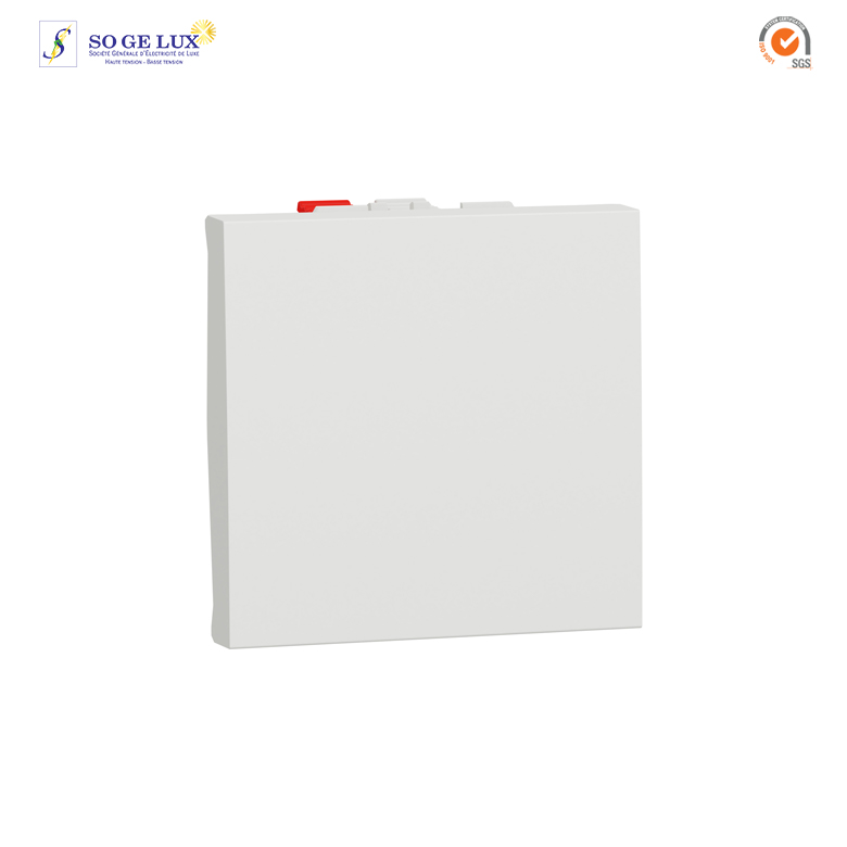 bouton-poussoir NO - 10A - connexion rapide - 2 mod - Blanc - NU320618