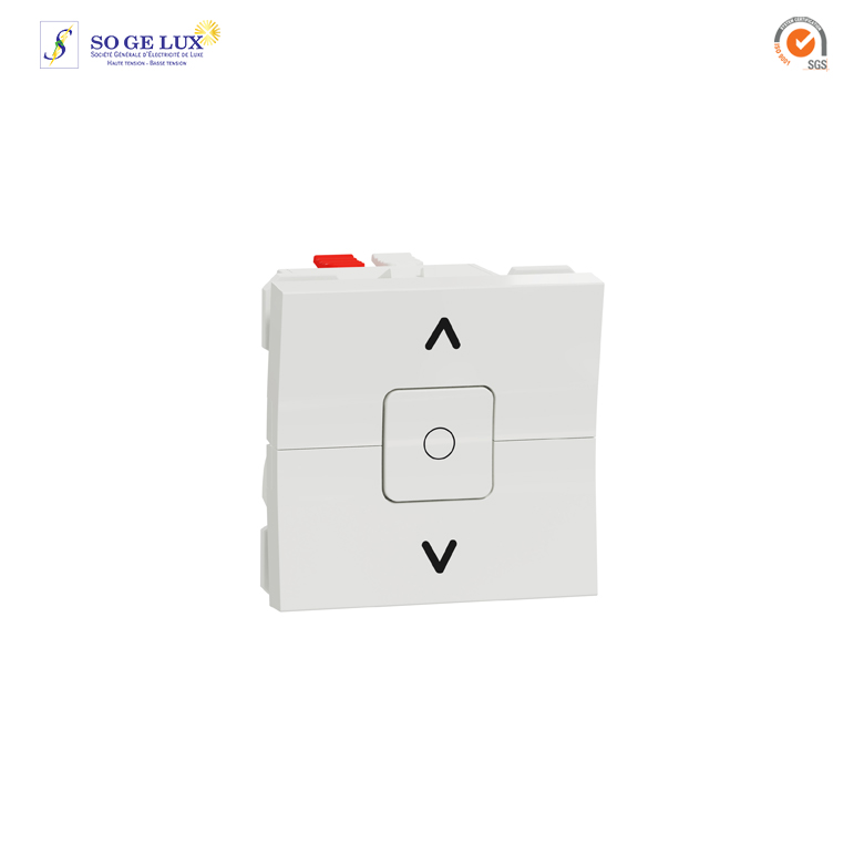 interrupteur volet-roulant - 3 touches - 6A - 2 mod - Blanc - NU320818