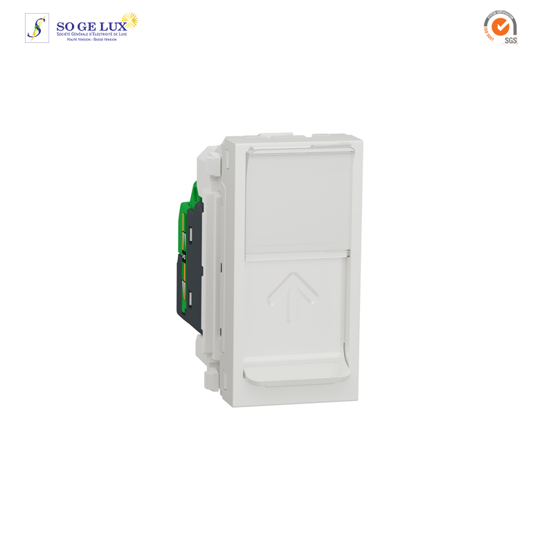 prise RJ45 simple - cat 6 FTP - 1 mod - Blanc - NU344718