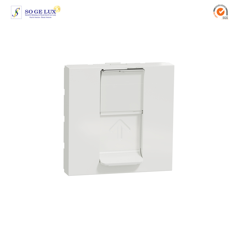 prise RJ45 simple - cat 6 FTP - 2 mod - Blanc - NU341918