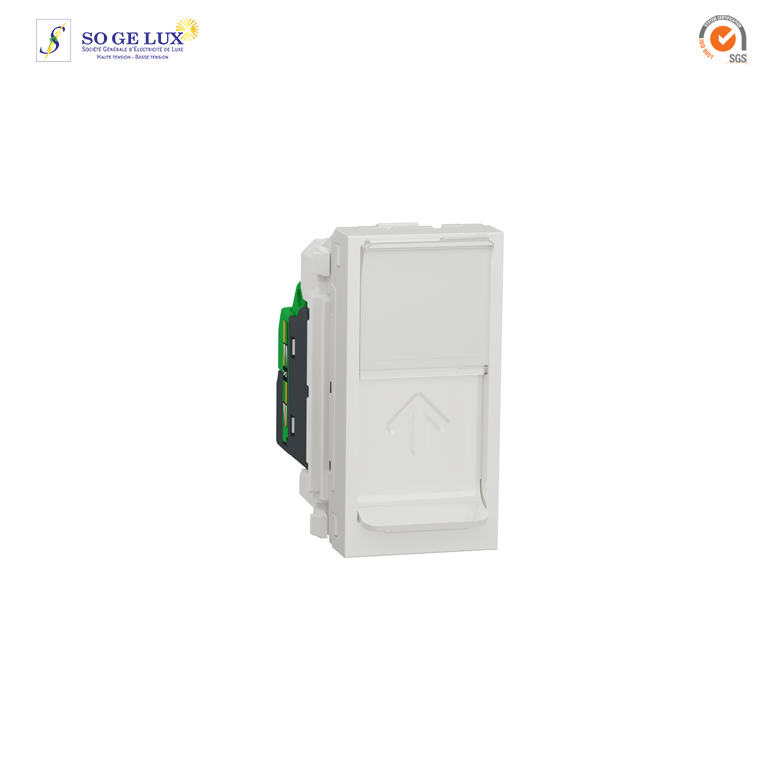prise RJ45 simple - cat 6A blindé STP FTP - 1 mod - NU344818