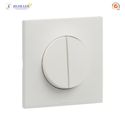 DOUBLE INTERRUPTEUR 10AX BLANC – UB2120WH